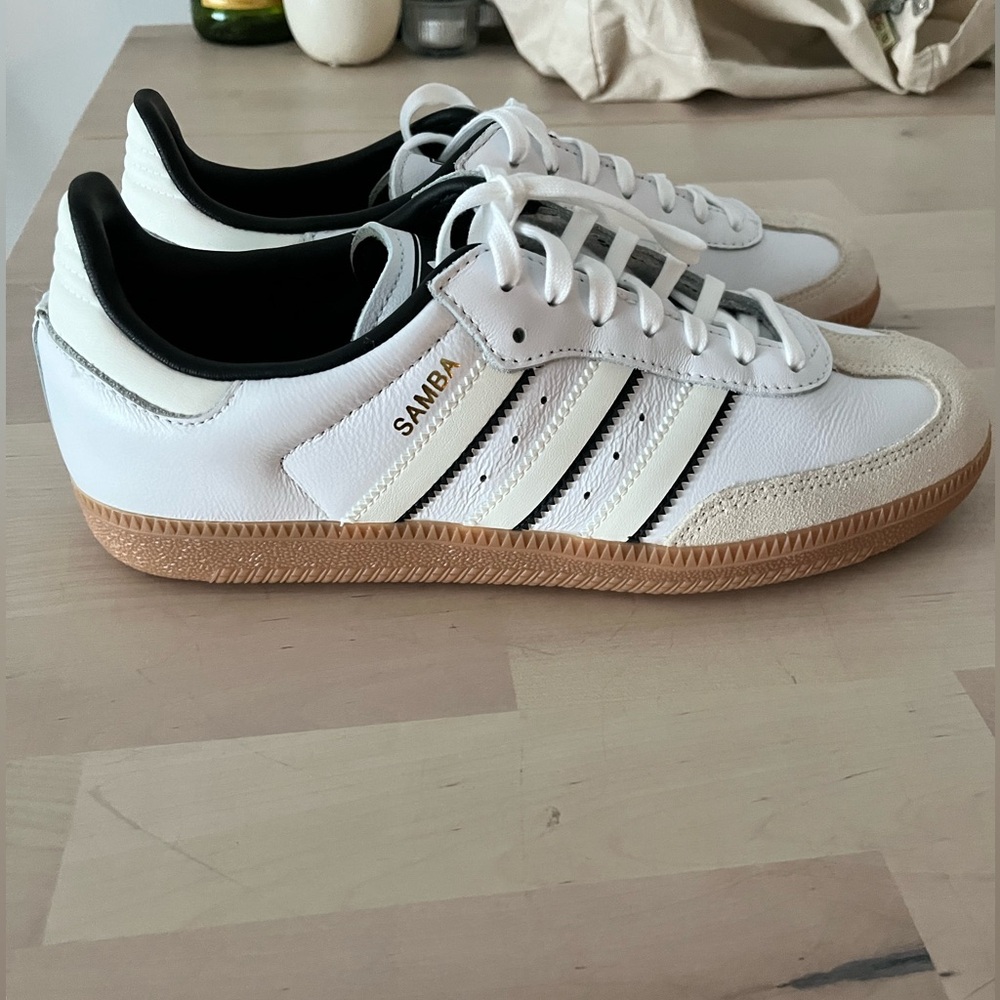 Adidas Samba White and Black Sneakers